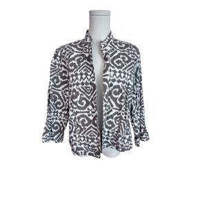Chico’s OPEN FRONT JACKET MODERN PRINTED PATTERN NEW CAIRO‎ Women’s L, NWT